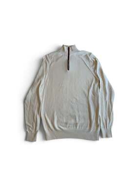 Collars & Co. Cotton and Cashmere Quarter-Zip Pullover